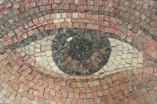 Tile mosiac of an eye